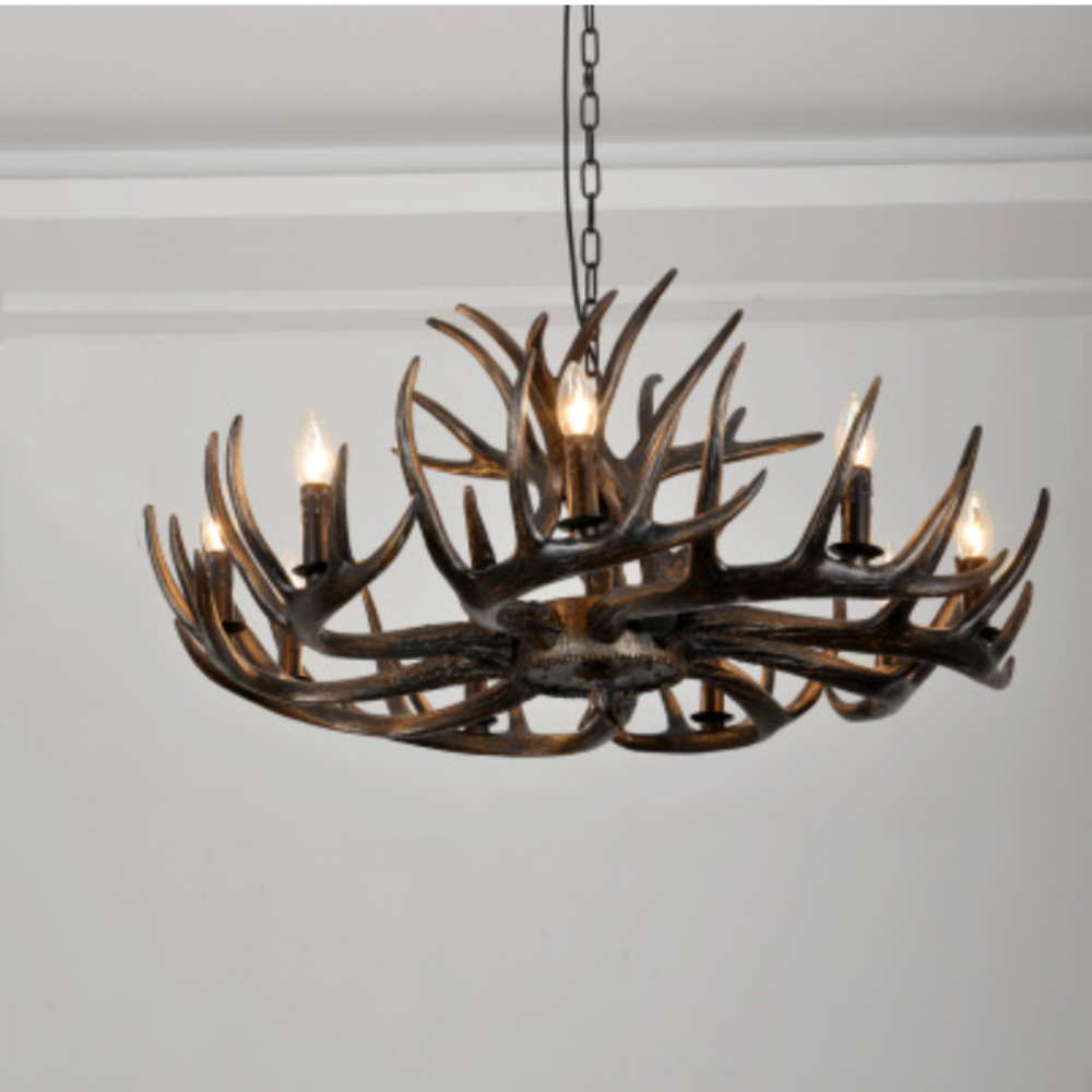 Silva LED Kronleuchter Holz Schlafzimmer/Esszimmer/Wohnzimmer