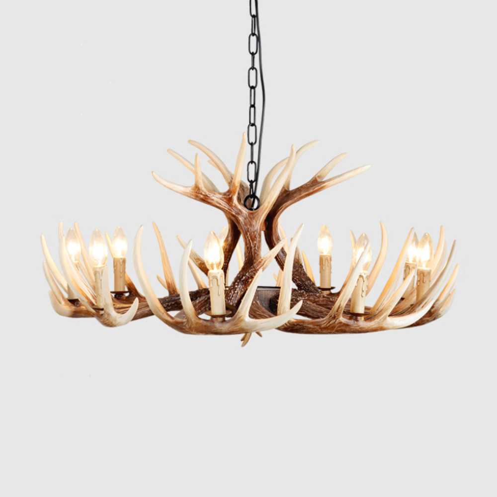 Silva LED Kronleuchter Holz Schlafzimmer/Esszimmer/Wohnzimmer