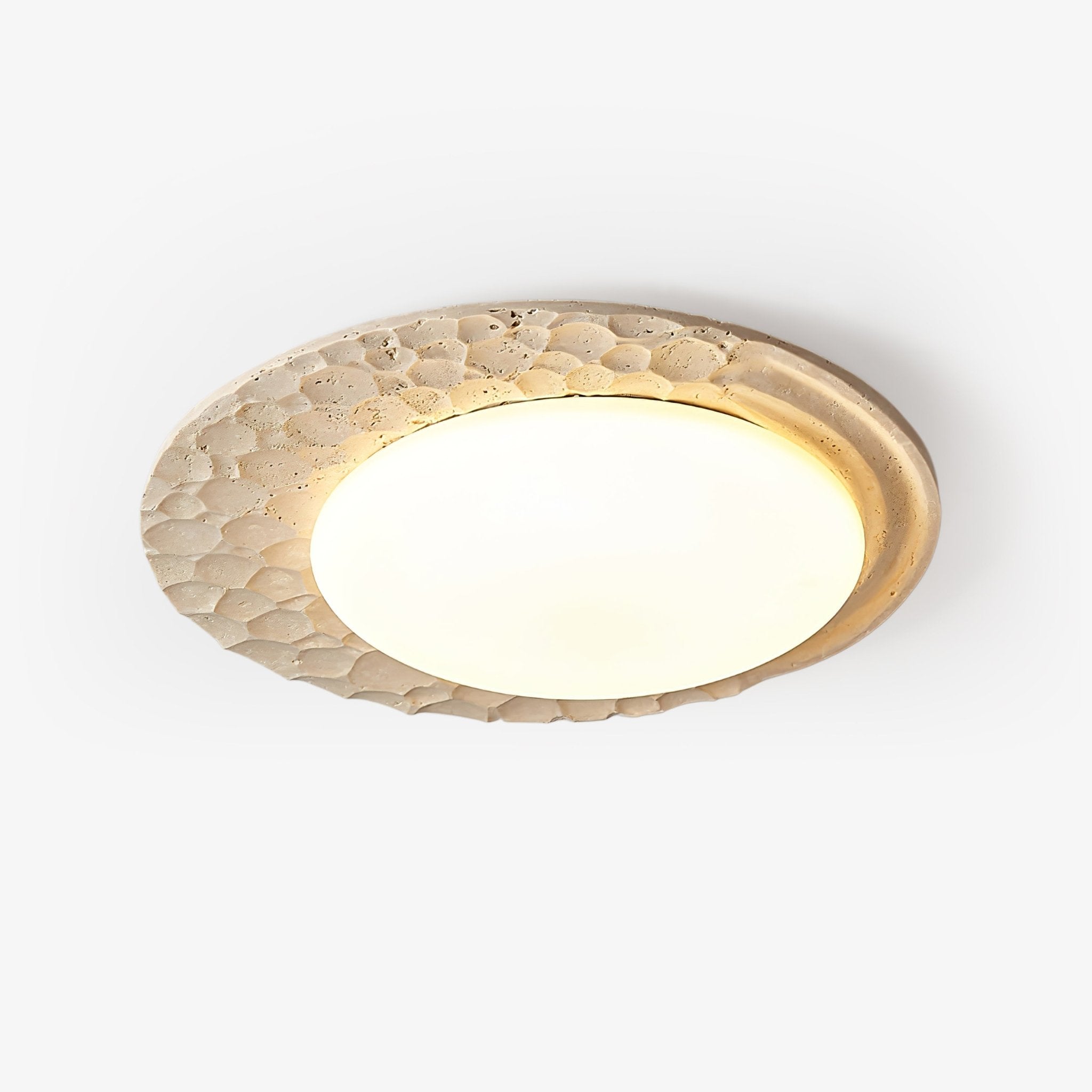 Ivsoris Textured Travertine Ceiling Light - Neutralighting