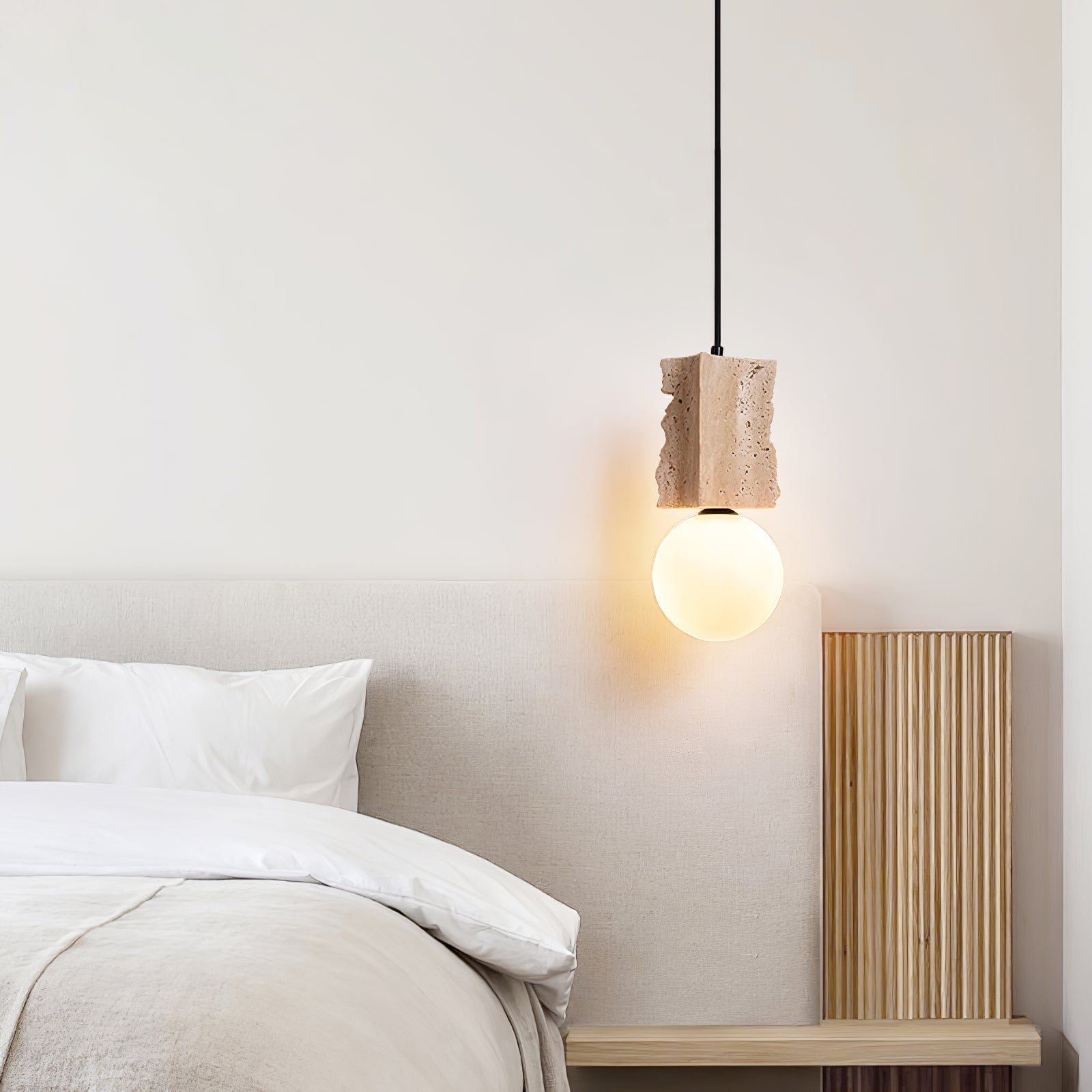 Travertine Raw Edge Pendant Light - Neutralighting