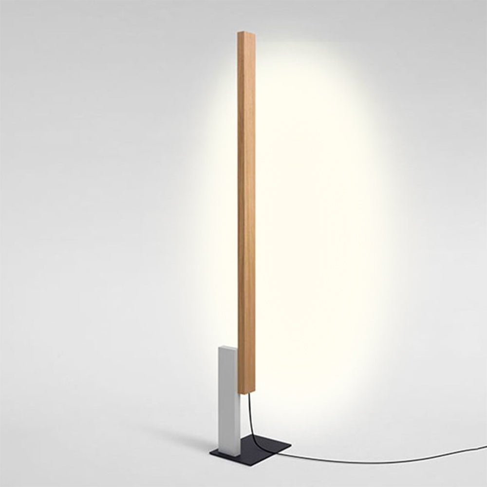 Arisha Minimalist Stehleuchte Linear, 4 Farben, Wohnzimmer, Holz Metall