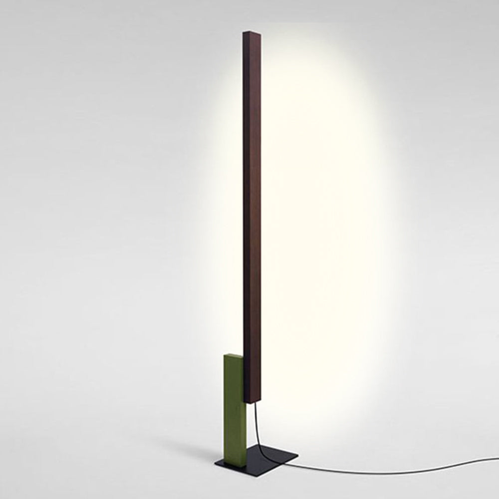 Arisha Minimalist Stehleuchte Linear, 4 Farben, Wohnzimmer, Holz Metall