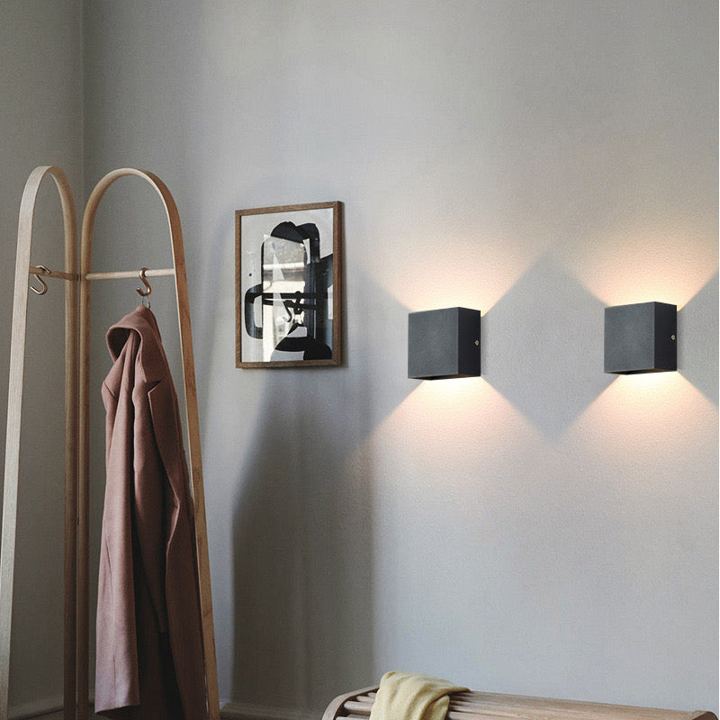 Ray Modern LED Außenwandleuchte Weiß Metall Garten/Flur