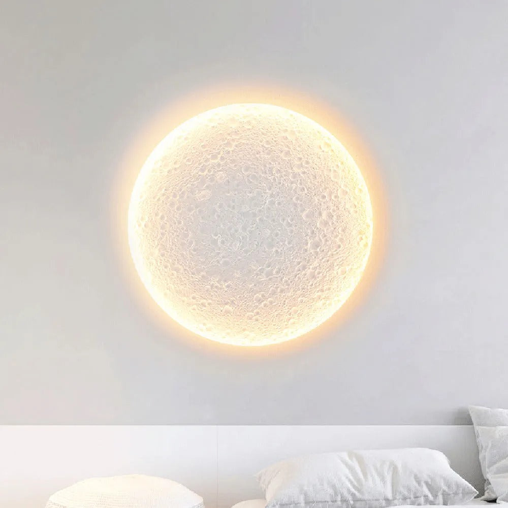 Aria Mond Wandmalerei Lampe Fernbedienung Dimmbar, 2 Stil