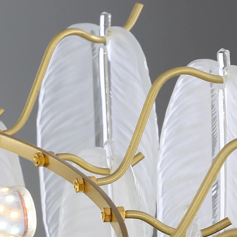 Kristy Modern LED Kronleuchter Weiß Glas/Metall Ess/Schlafzimmer-Letslighting