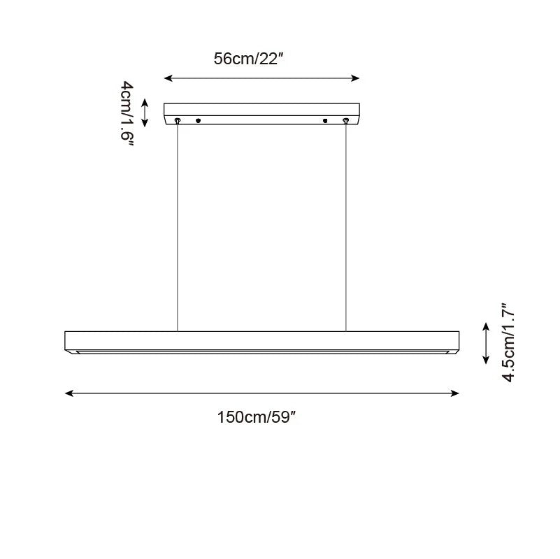 Imiror Minimalistische Travertin Lineare Pendelleuchte