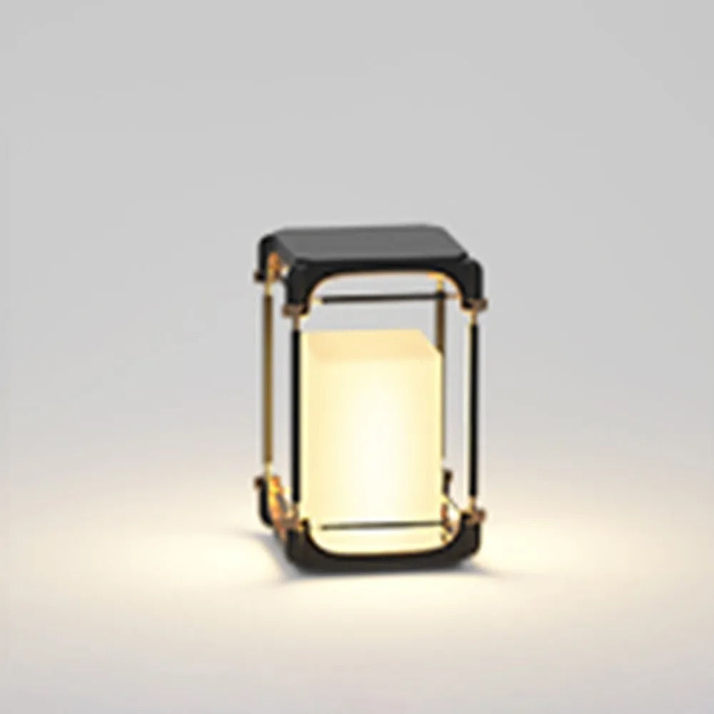 Ray Modern LED Rechteck Stehend Außenleuchte Solar Schwarz Garten/Terrasse Metall&Acryl