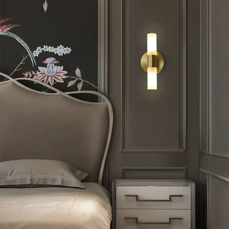 Arisha Modern LED Wandleuchte Gold Wohn/Schlafzimmer Metall Acryl