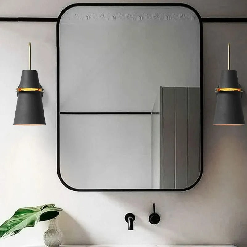 Valentina Modern Cone LED Wandleuchte Schwarz/Weiß/Blau Esstisch/Bade/Schlafzimmer Metal