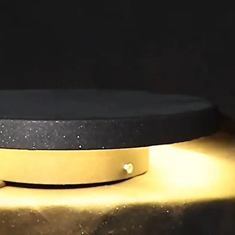 Ray Rund LED Außenleuchte Schwarz Garten/Flur/Terrasse Metall Rasenfläche Solarenergie