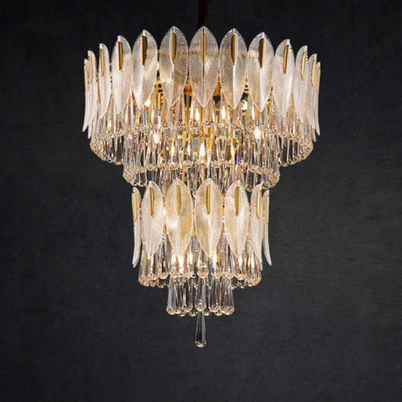 Kristy Postmodern LED Kronleuchter Schlaf/Wohn/Esszimmer Metall&Kristall