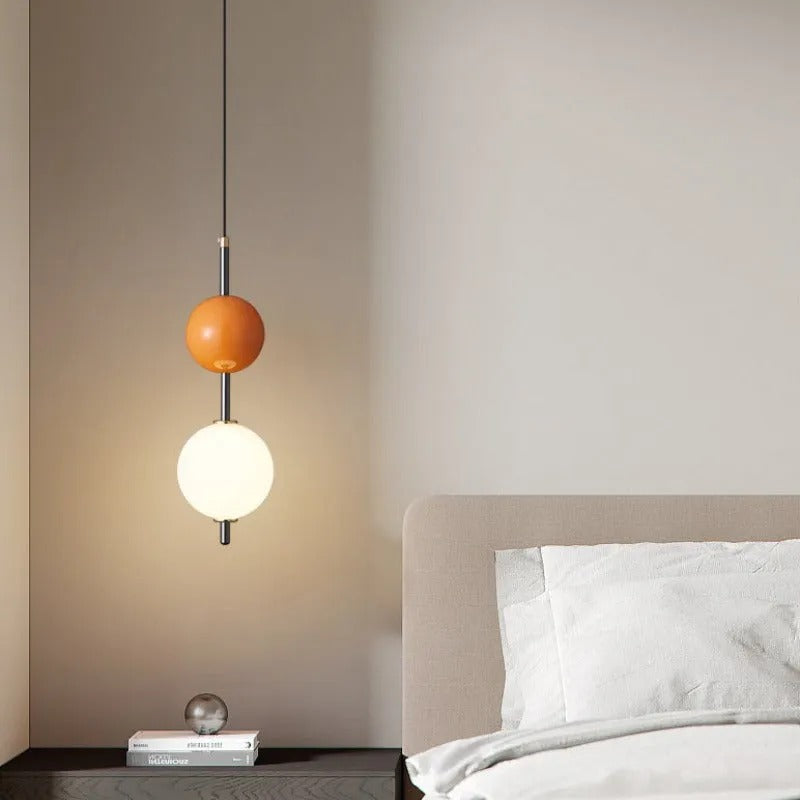 Valentina Modern LED Pendelleuchte Rot Metall Schlafzimmer Wohnzimmer
