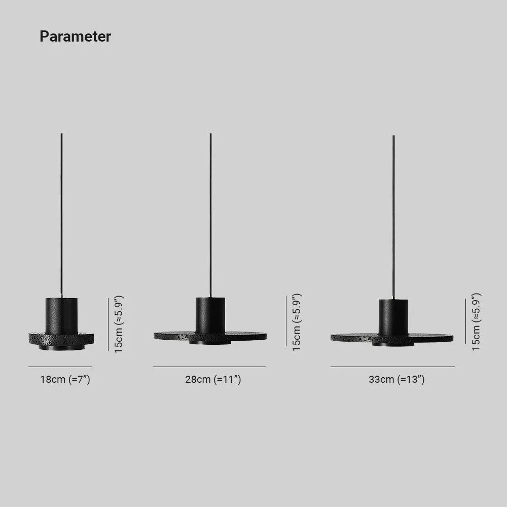 Arisha Modern LED Pendelleuchte Schwarz Wohn/Schlaf/Esszimmer Stein-Letslighting