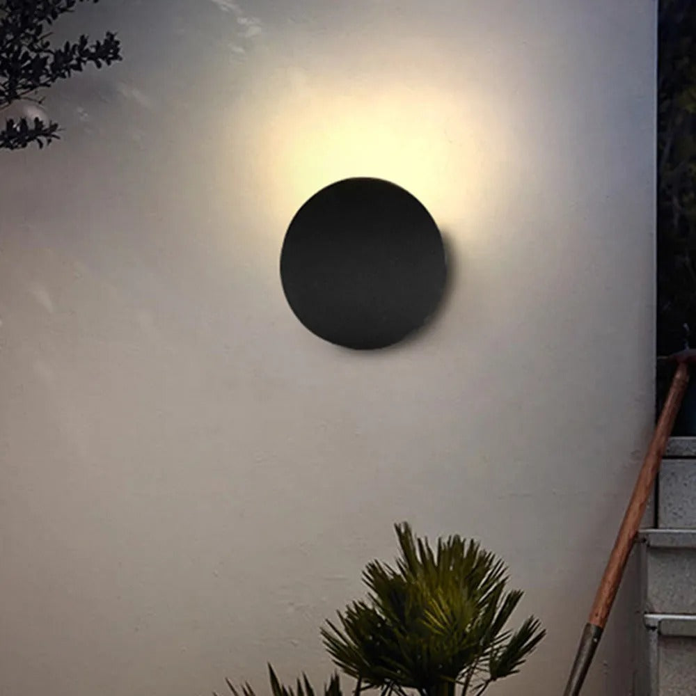 Ray Moderne minimalistische Kieselsteine geformt LED Außenwandleuchte Schwarz/Grau Terrasse Metall/Acryl Außenbereich Wasserdicht2 Farben, 18CM Lang