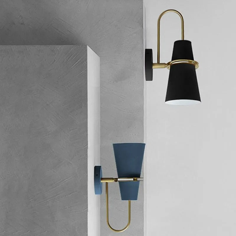 Valentina Modern Cone LED Wandleuchte Schwarz/Weiß/Blau Esstisch/Bade/Schlafzimmer Metal