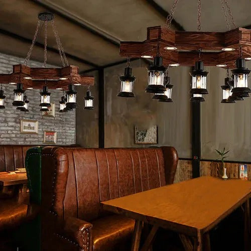Epoch Designer LED Pendelleuchte Schwarz Wohn/Arbeitszimmer Holz