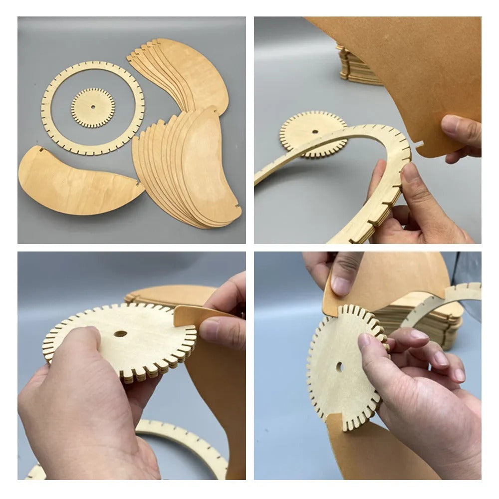 Muto Design LED Pendelleuchte Schlafzimmer/Esszimmer Holz/Metall Kürbis