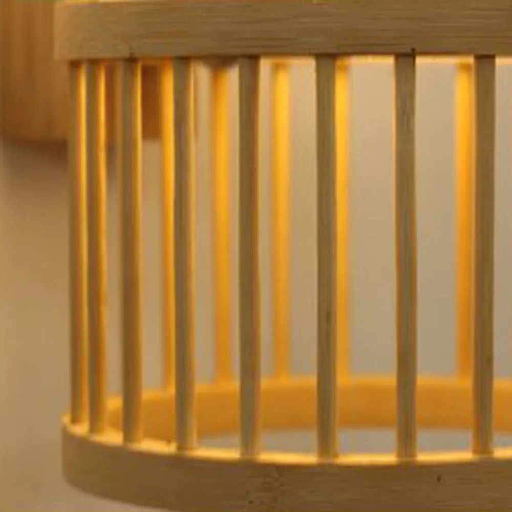 Muto Rustikale LED Wandleuchte Rattan/Acryl 4 Stile Schlafzimmer