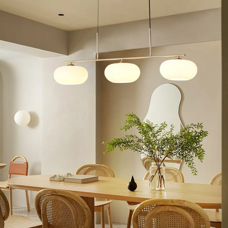 Candy Cremefarbene Cluster-Pendelleuchte 3-Flammig
