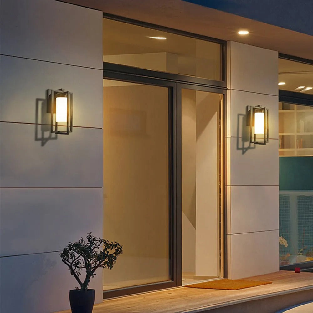 Ray Modern Rechteckig LED Wandleuchte Außen Zäunen/Toren/TerrassenSchwarz Metall 57CM Lang