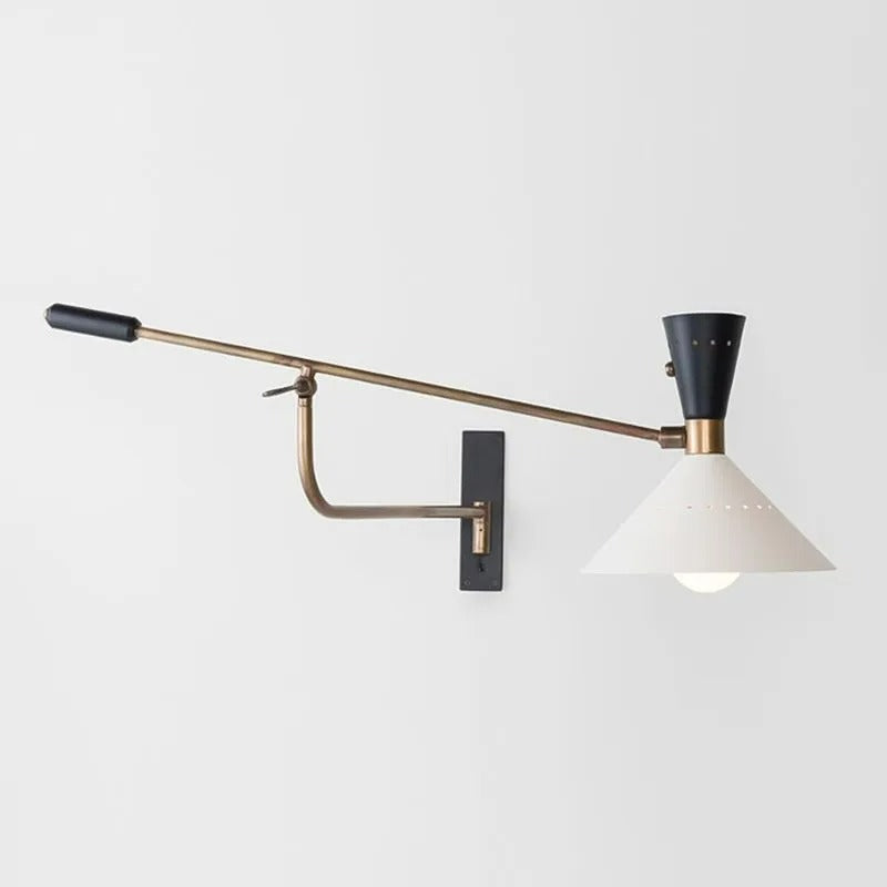 Arisha Nordic Wandleuchte Verstellbar, Weiß, Schlafzimmer, Metall