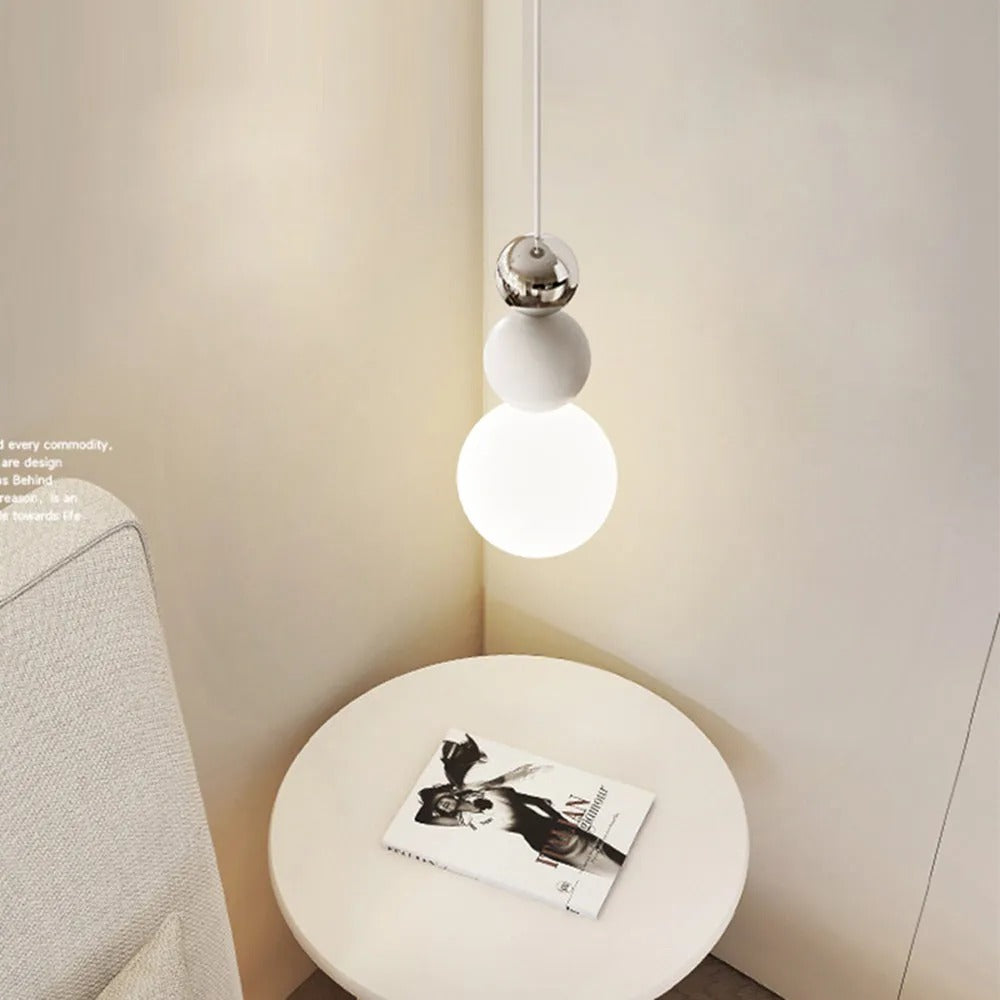 Valentina Modern Bauhaus LED Glas Metall Pendelleuchte Schlafzimmer