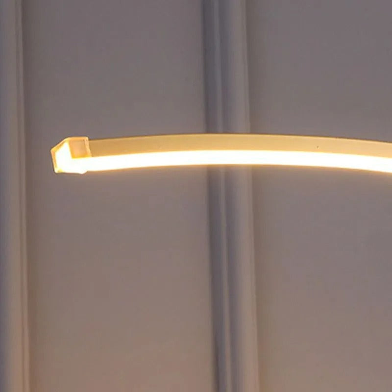 Arisha Modern Linear Stehlampe, Marmor/Acryl, Schwarz, Schlafzimmer