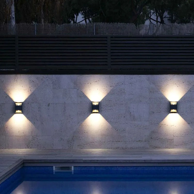 Ray Minimalistische LED Außenwandleuchte Metall Garten Flur Terrasse
