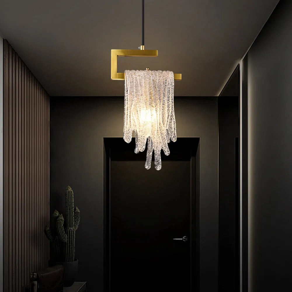 Kristy Modern Flowing Jelly Pendelleuchte, Gold, Kristall/Bronze