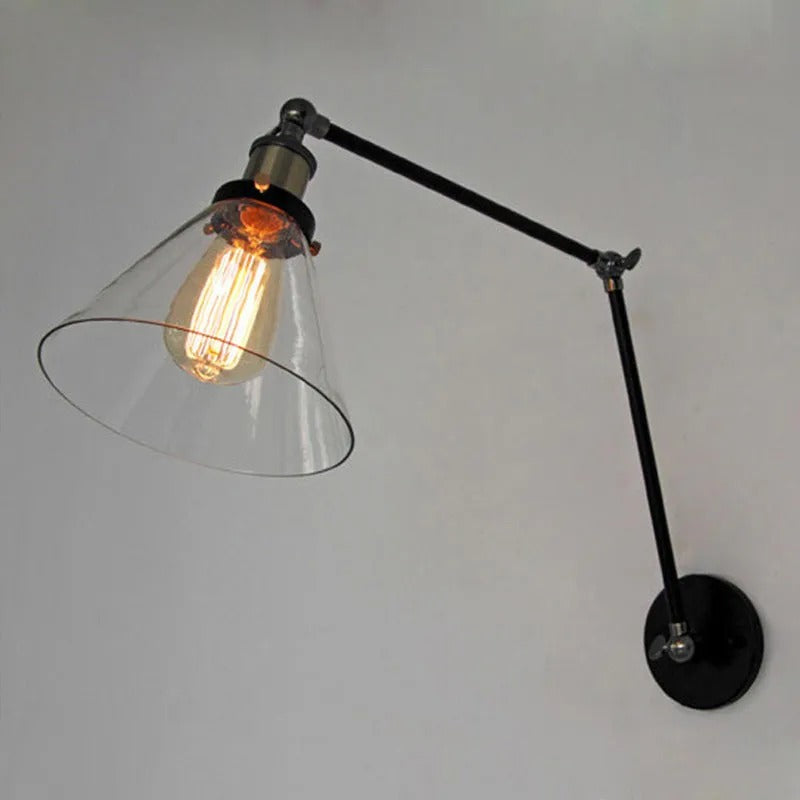 Silva Wandleuchte verstellbar, Metall&Glas Schlafzimmer, Wohnzimmer