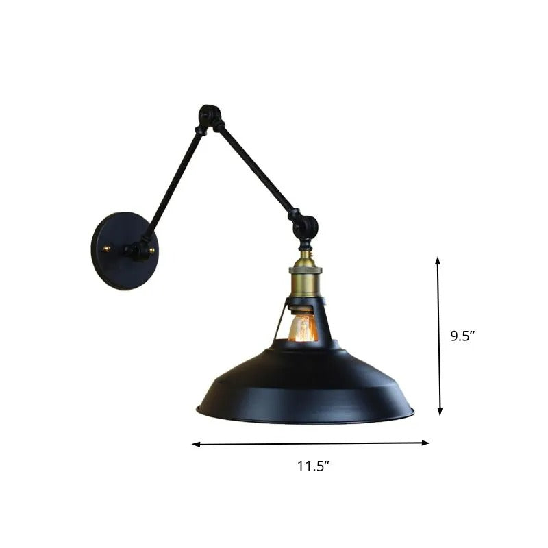 Silva Moderne Wandleuchte, Kuppel, Metall, Schwarz/Rost, Schlafzimmer