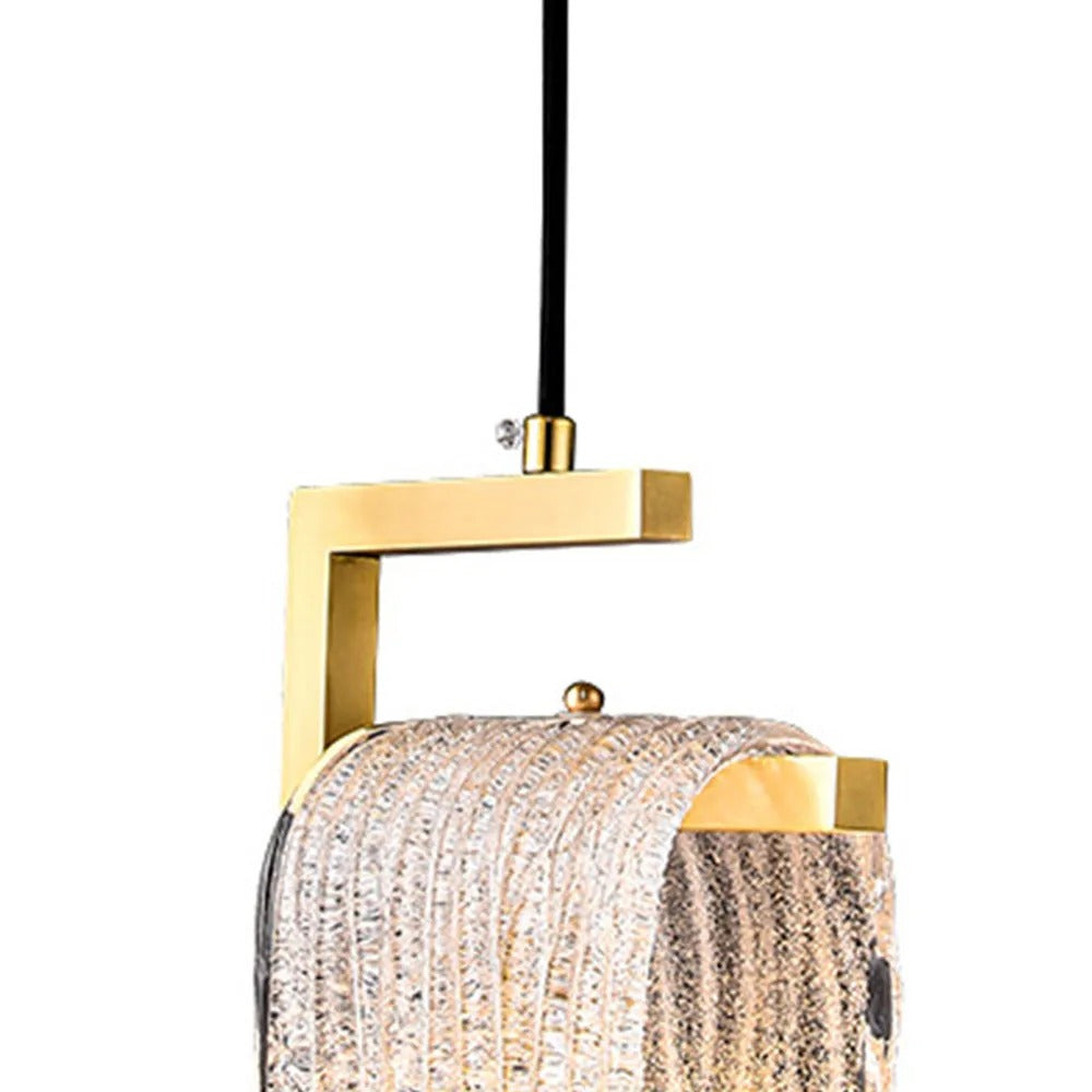 Kristy Modern Flowing Jelly Pendelleuchte, Gold, Kristall/Bronze