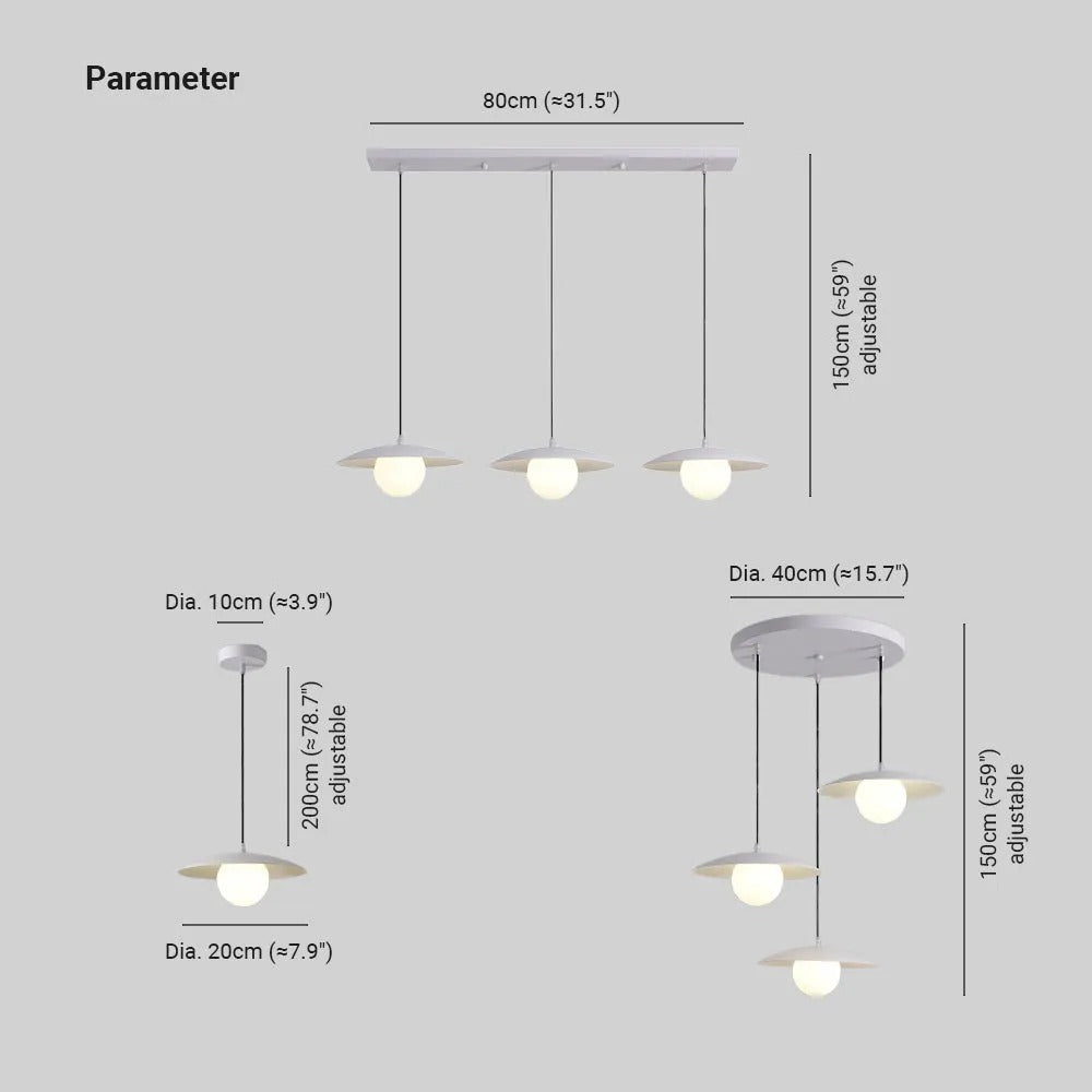Valentina Moderne LED Pendelleuchte Metall Schwarz Esszimmer/Schlafzimmer