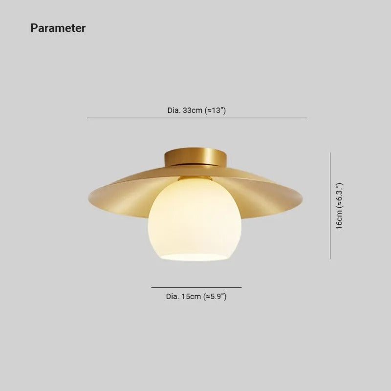 Arisha Modern LED Deckenleuchte Metall Glas Flur Wohnzimmer Küche
