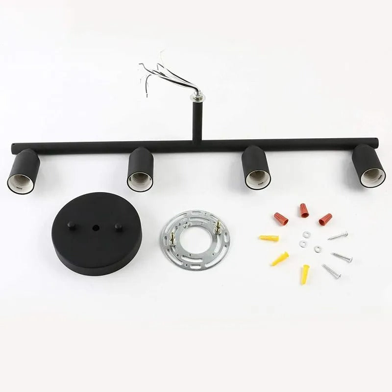 Silva Modern LED Wandleuchte Schwarz Badezimmer Metall Glas 3/4 Licht