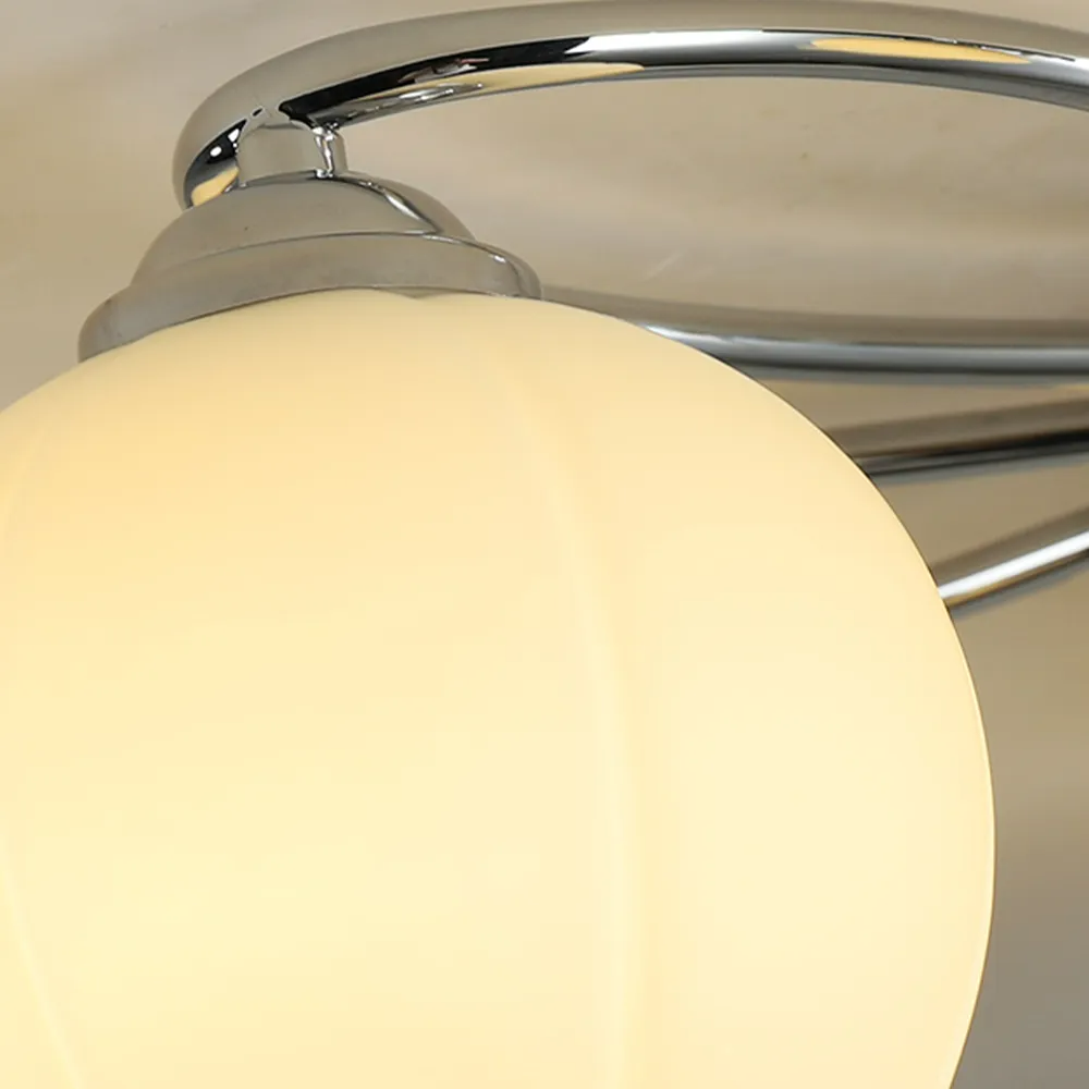 Arisha Industrielle LED Deckenleuchte Glas Schlafzimmer/Wohnzimmer