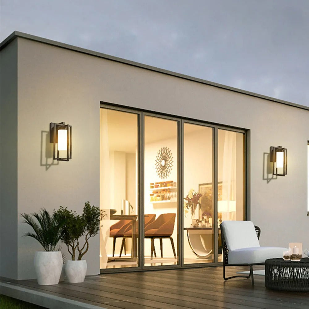 Ray Modern Rechteckig LED Wandleuchte Außen Zäunen/Toren/TerrassenSchwarz Metall 57CM Lang
