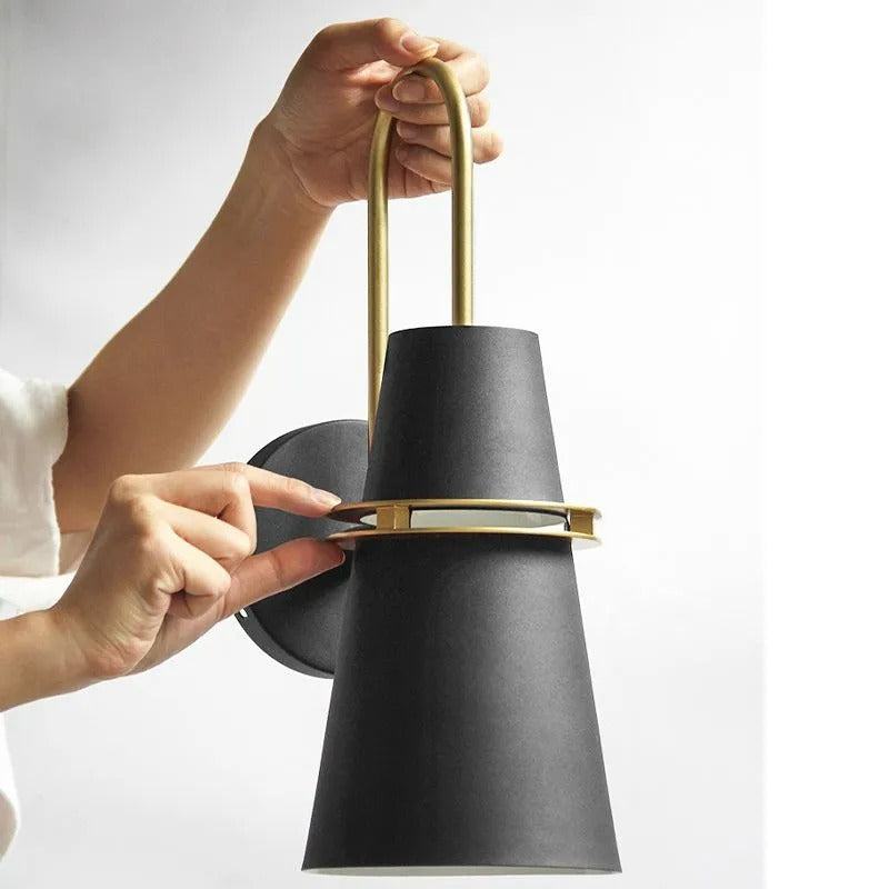 Valentina Modern Cone LED Wandleuchte Schwarz/Weiß/Blau Esstisch/Bade/Schlafzimmer Metal
