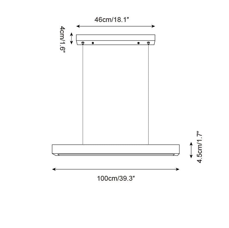 Imiror Minimalistische Travertin Lineare Pendelleuchte