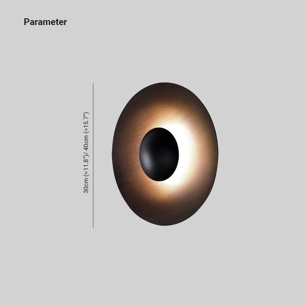 Ray Rund Außenwandleuchte Braun/Weiß für Terrasse & Balkon