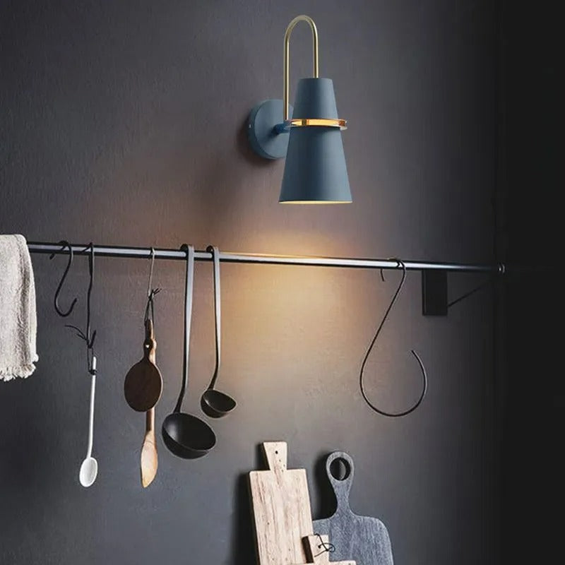 Valentina Modern Cone LED Wandleuchte Schwarz/Weiß/Blau Esstisch/Bade/Schlafzimmer Metal