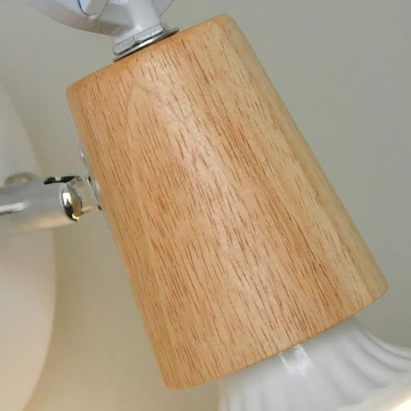 Muto Modern Antler LED Wandleuchte Schwarz Weiß Schlafzimmer/Badezimmer Metall Holz Glas