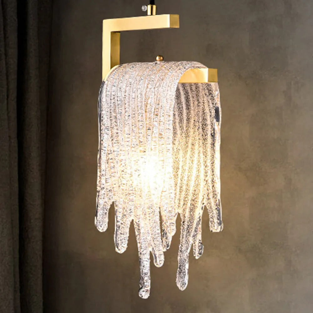 Kristy Modern Flowing Jelly Pendelleuchte, Gold, Kristall/Bronze