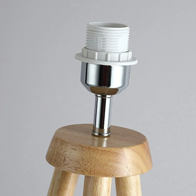 Muto Moderne LED Stehlampe Weiß Wohnzimmer/Schlafzimmer Holz/Stoff