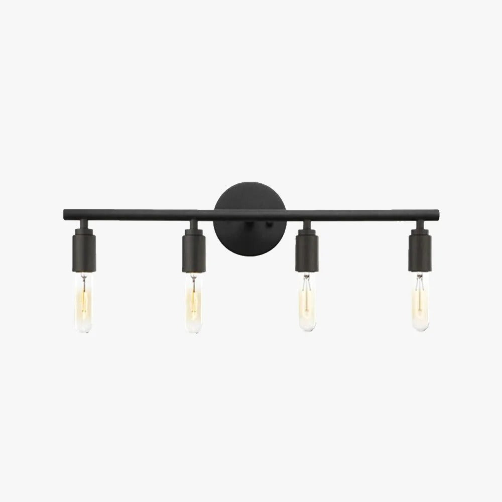 Silva Modern LED Wandleuchte Schwarz Badezimmer Metall Glas 3/4 Licht