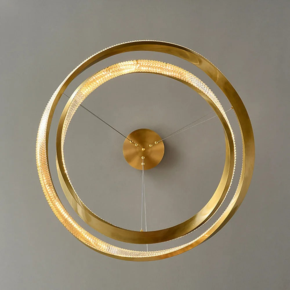 Arisha Modern LED Pendelleuchte Gold Ess/Wohn/Schlafzimmer Metall&Acryl Dimmbar