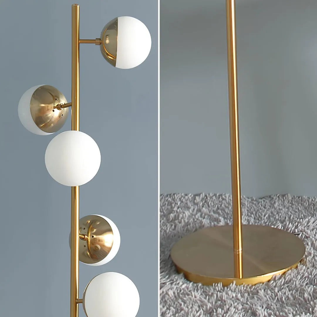 Valentina Moderne LED Stehleuchte Weiß/Gold Wohnzimmer/Schlafzimmer