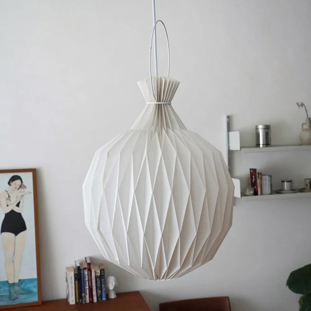 Ritta Modern LED Pendelleuchte Kugel Wohnzimmer Schlafzimmer, Weiß, Metall Papier