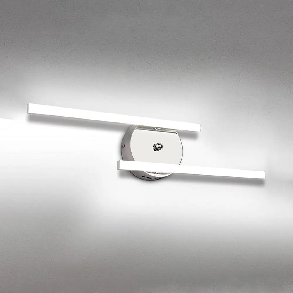 Arisha Modern Double Linear Metal Wandleuchte, Schwarz/Silber