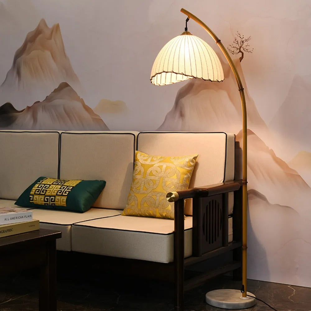 Muto Vintage LED Stehlampe Ess/Wohn/Schlafzimmer Metall/Stoff